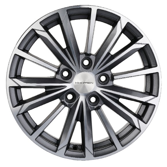 диски KHOMEN KHW1611 (16 ZV Mazda 3/ix35) 6,5xR16 5x114,3 67,1 45 GRAY-FP