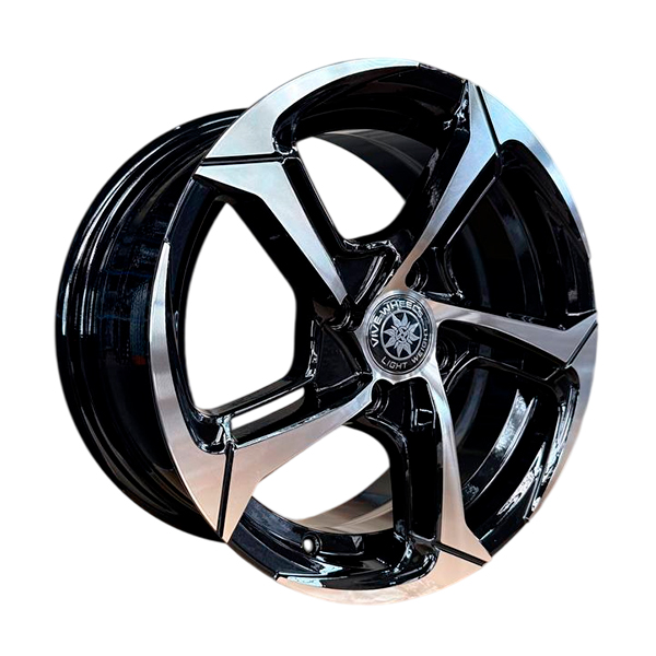 диски VIVE V-05_(RHD1025B) 5,5xR14 4x100 67,1 35 GLOSS_BLACK_MACHINE_FACE