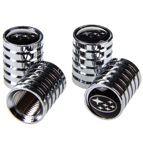 Колпачок на вентиль металл SW c эмблемой Subaru 4 шт