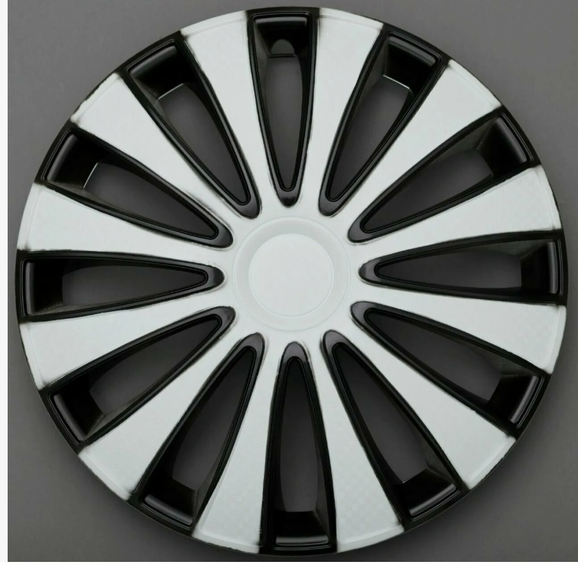 Колпаки R13 GMK белый Super Black компл. 4 шт